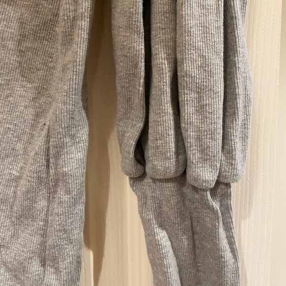 Veronica Beard Jeans / grey ribbed t-shirt puffy ruched sleeve size S - Picture 4 of 4